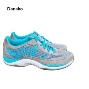 41 Dansko Shayla Athletic Walk Run Tennis Shoe Sneaker Gray Blue Women 10.5 11
